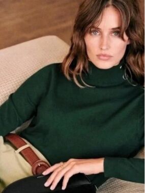 Sezane Jacob Jumper in Green, Size S
